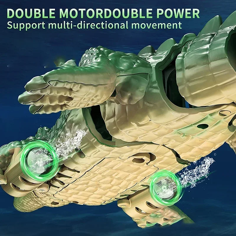 2 4G Raido RC Моделирование Крокодила Модель Скоростная Лодка Водонепроницаемая