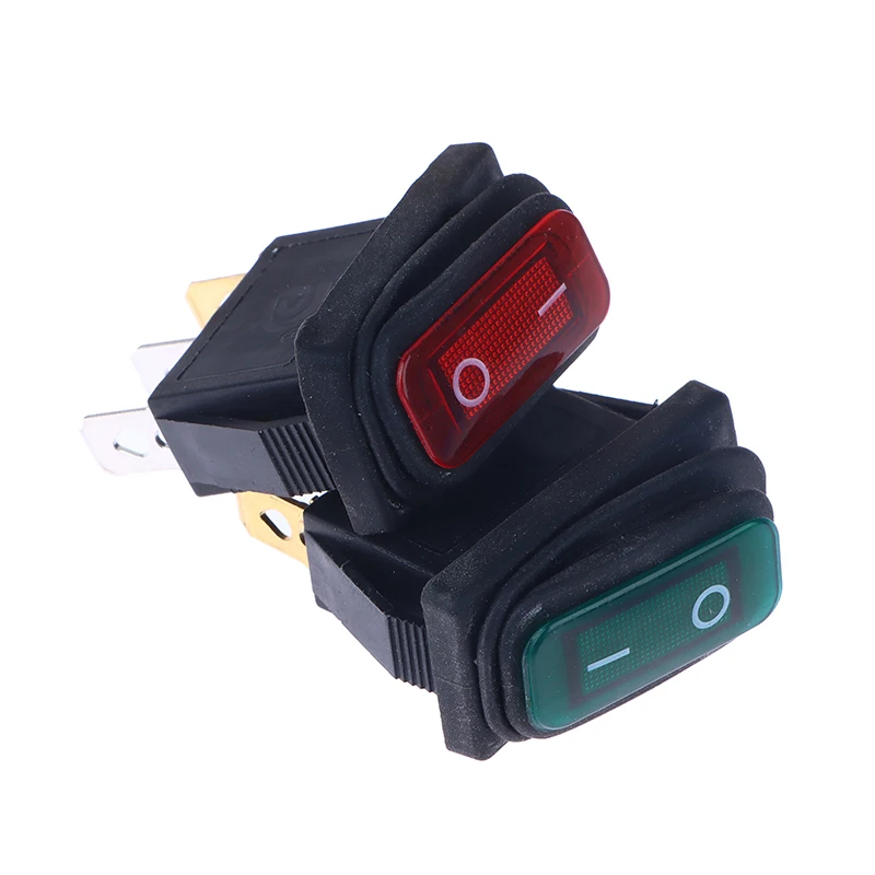 

1 Pc Waterproof Boat Switch KCD3 With Light Silver Dot High Current Rocker Power Switch Car Dashboard Boat Switch