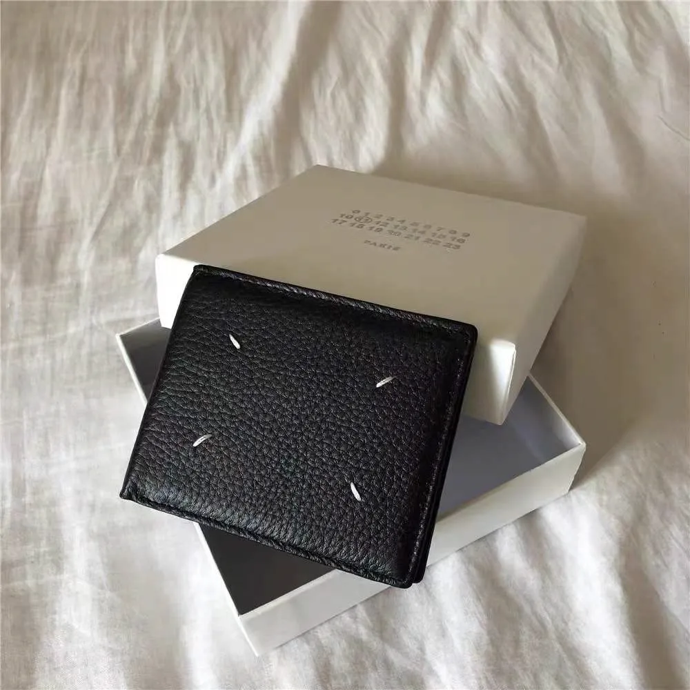 

Margiela Wallets Men Women 22SS Luxury Brand MM6 Top Layer Cowhide Multi Card Slot Simple Logo Fashion Coin Purse Business
