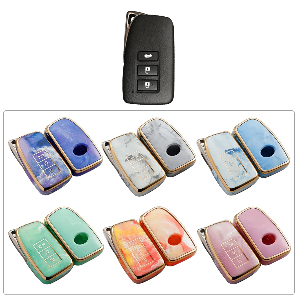 

Car Key Cover Protector Case Holder Skin Jacket For Lexus 2013-2020 ES 300h ES 350 GS 200t GS 350 GS 450H GS F IS 200 3 button