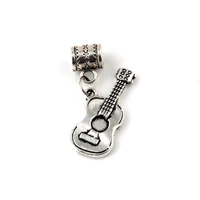 100pcs alloy acoustic guitar music musical instrument charm pendant for jewelry making 30 5mm x24mm