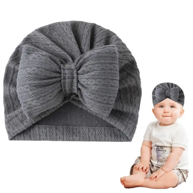 

Babies Turban Hat Bow Top Knot Nursery Turban Cotton Headwraps Soft And Stretchy Newborn Beanie Hospital Baby Hat Kids Head Wrap