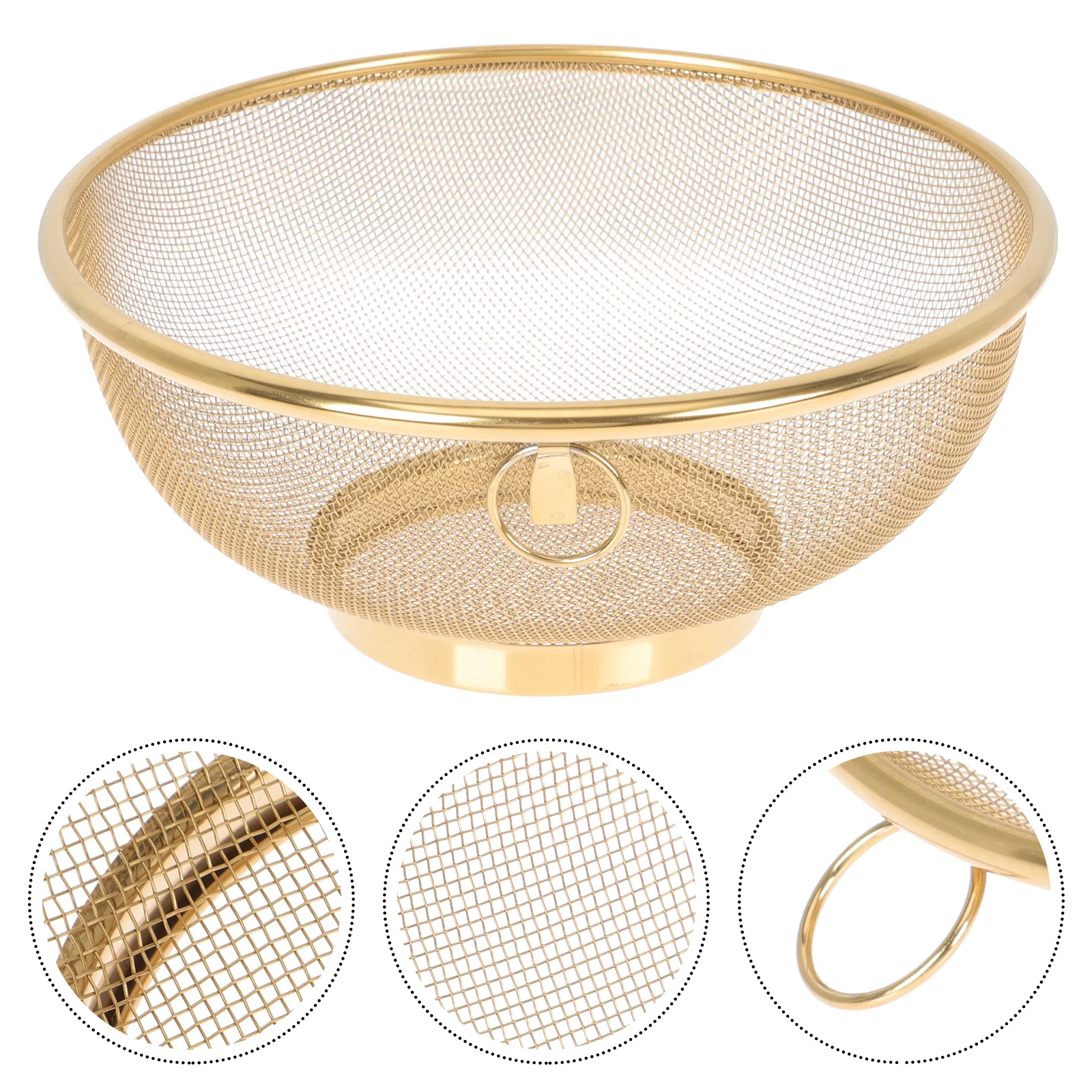 

Stainless Steel Filter Strainer Colander Set Fine Mesh Rice Washer Bowl Strainers Metal