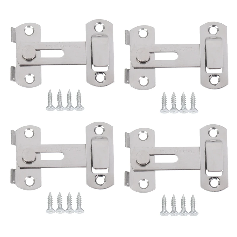 

4X Hasp Latch METAL Hasp Latch Lock Sliding Door Lock For Window Cabinet Fitting