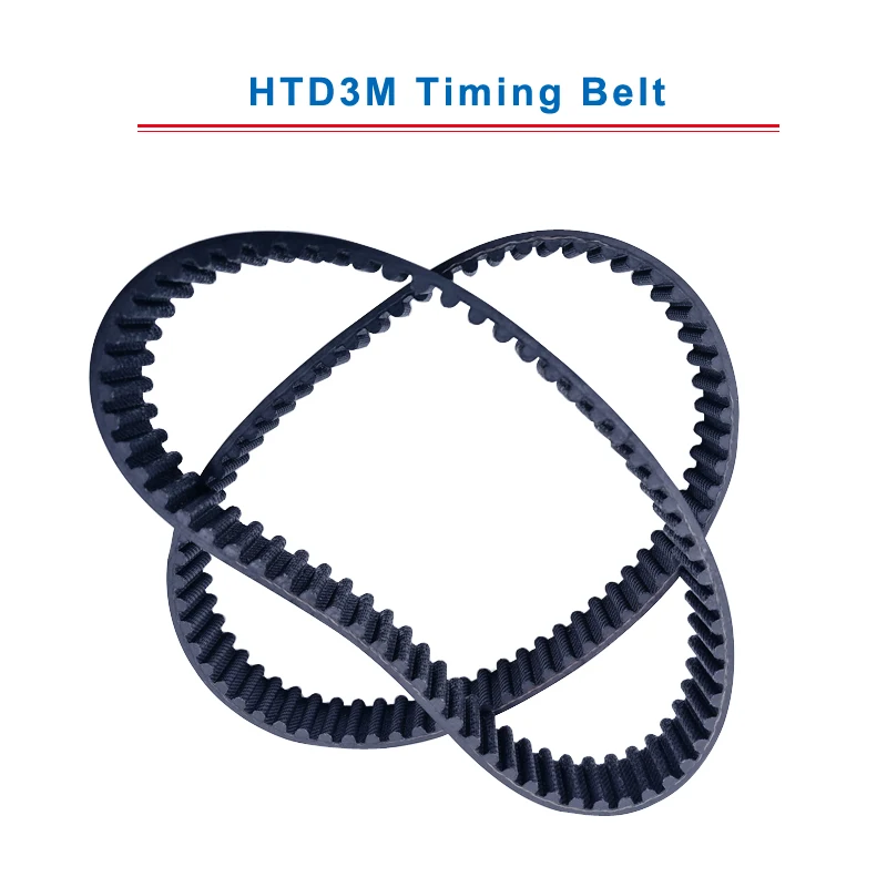 

HTD3M Timing Belt with circular teeth 3M-501/504/507/511/513/516/519/522/525/528 teeth pitch 3mm belt width 10/15 mm