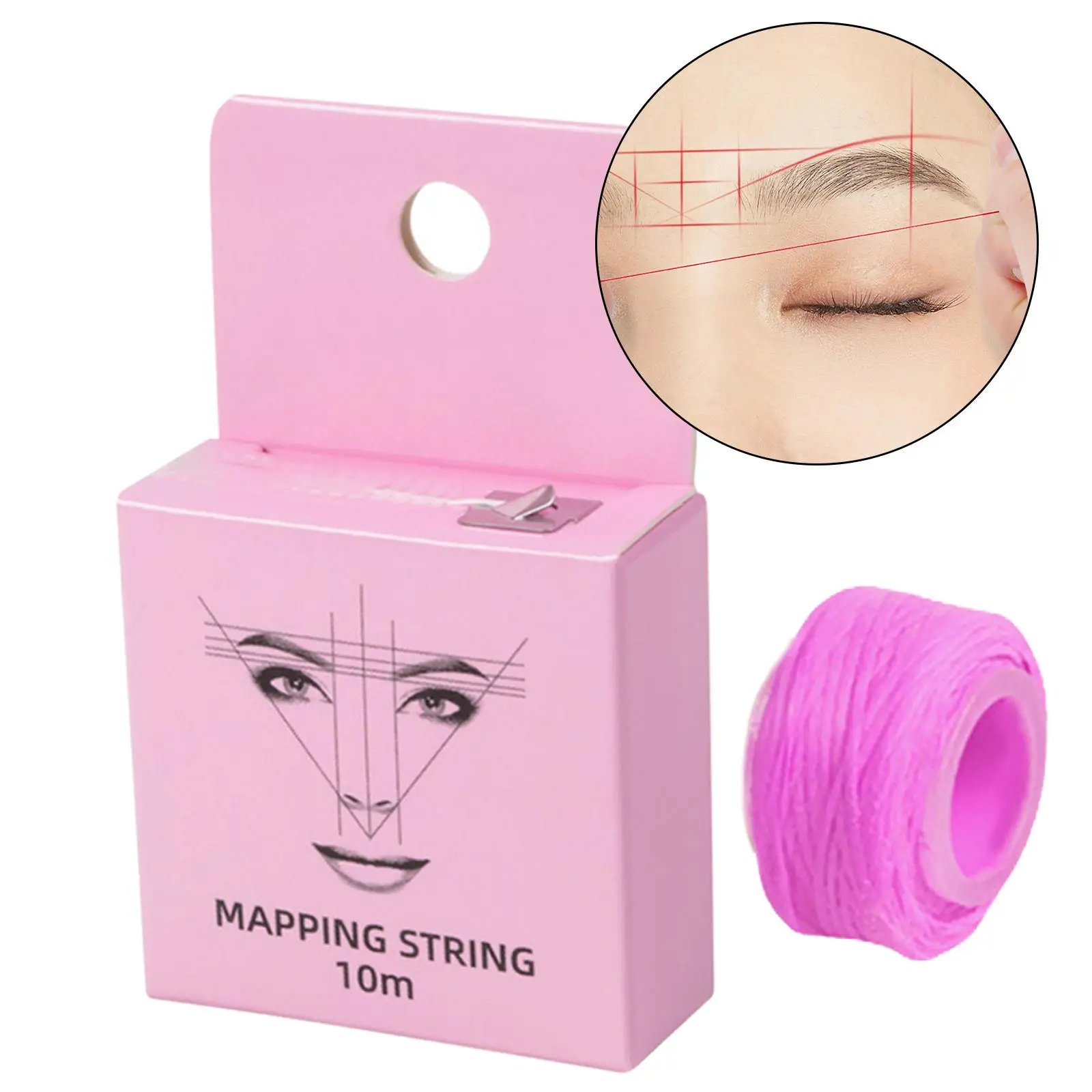 

Предварительно обработанные карты струны линейка для бровей вышивка линейка для микроблейдинга