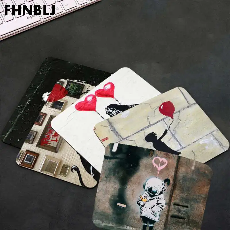

FHNBLJ Boy Gift Pad Street Art Banksy Graffiti Laptop Computer Mousepad Top Selling Wholesale Gaming Pad mouse