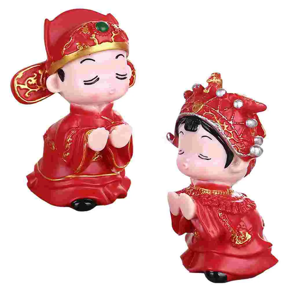 

Newcomer Pushing Hand Kiss Vinyl Couple Ornament Dinner Table Decor Decorate Wedding Novel Desk Adorn Elderly Dining Room