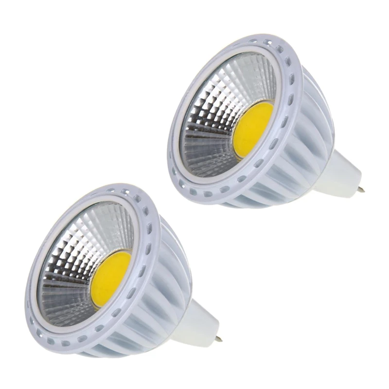 

2X GU5,3 / MR16 6W COB LED Lamp Spot Light Bulb Light Bulb 420LM 60° 3000K Warm White DC 12V