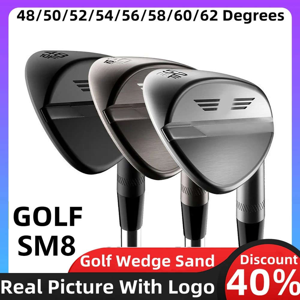 SM8 Golf Wedges Clubs Golf Clubs 48/50/52/54/56/58/60/62 Degrees Steel Shaft CNC Bottom Grind Super Spin Tournament Approved