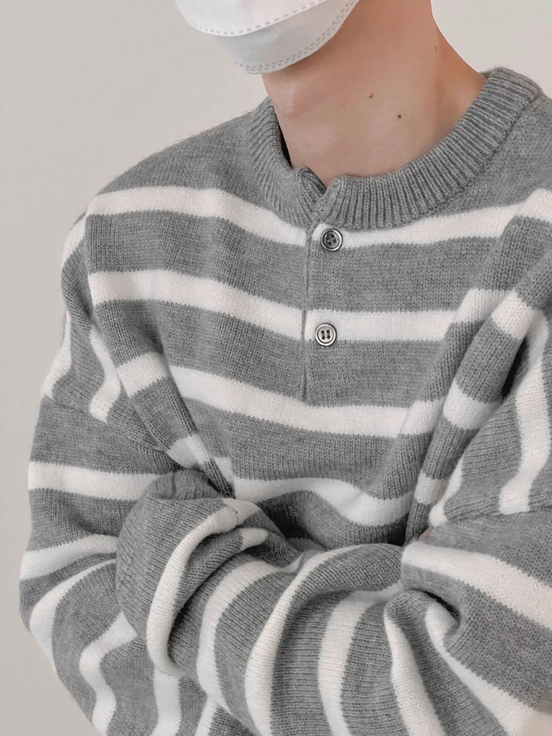 Fashion Spring Autumn Winter Fashion Men's Casual Loose Tess Knitted Pullover Sweater Soft Warm Striped Gentle