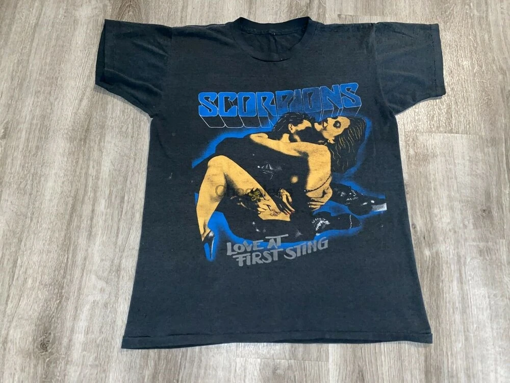 Рубашка с скорпионами VTG 1980-х годов любовь на первом концерте рок-группа - купить