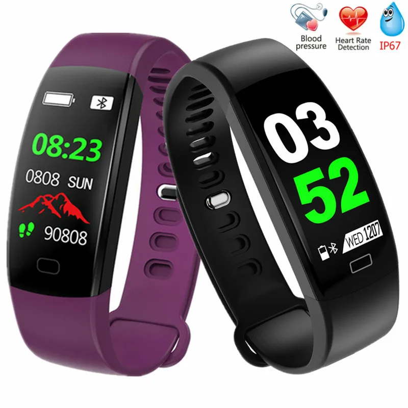 

F64 Smart Bracelet Fitness Tracker Wristband Blood Pressure Heart Rate Monitor With Pedometer Bracelet For Android IOS