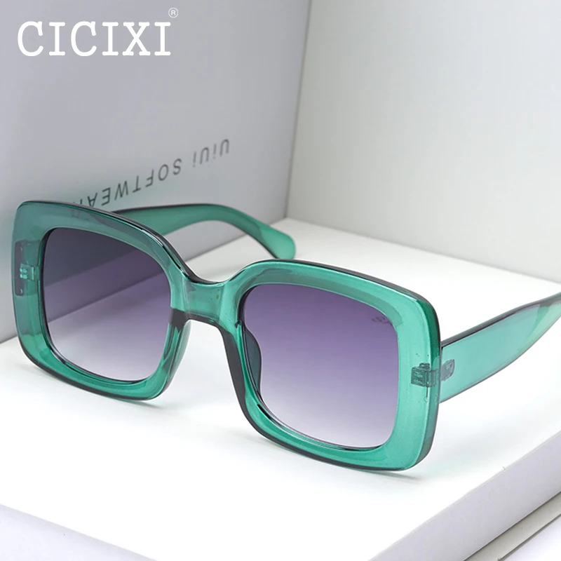 

CICIXI Fashion Women Outdoor Square Sunglasses Vintage Women Leopard Pink Sun Glasses Shades for Women UV400