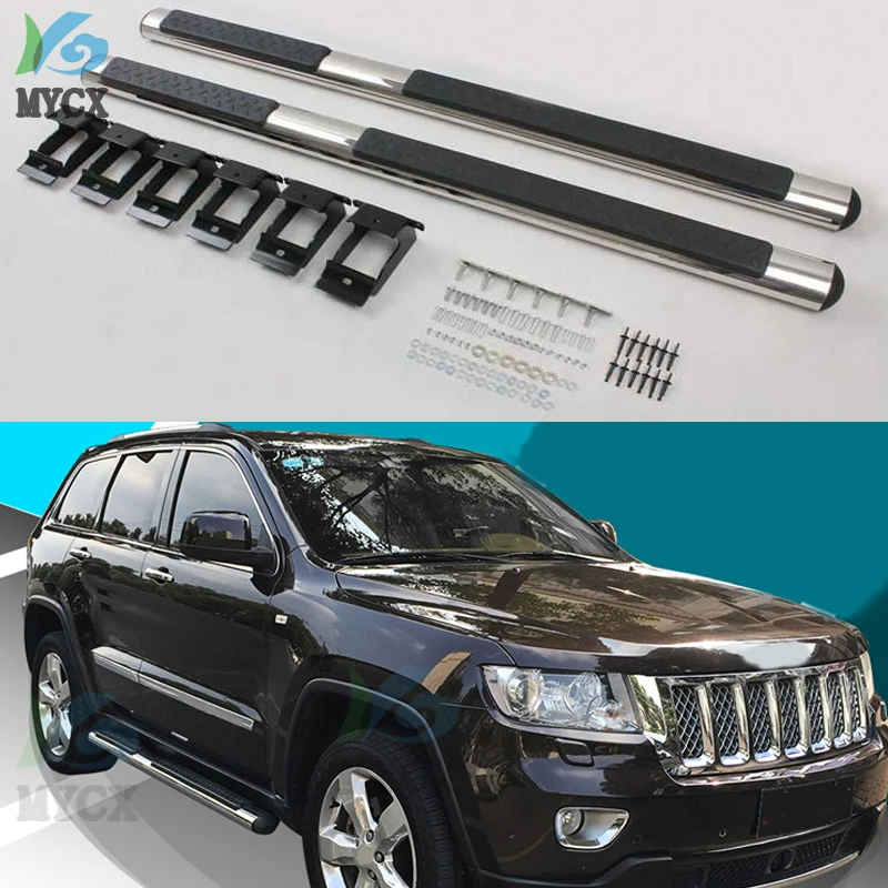 

Утолщенные боковые ступенчатые педали для Jeep Grand Cherokee 2011-2021, оригинальный стиль, настоящие ISO9001 высокое качество