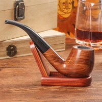 rosewood pipe curved solid wood filter large portable pipe 9mm