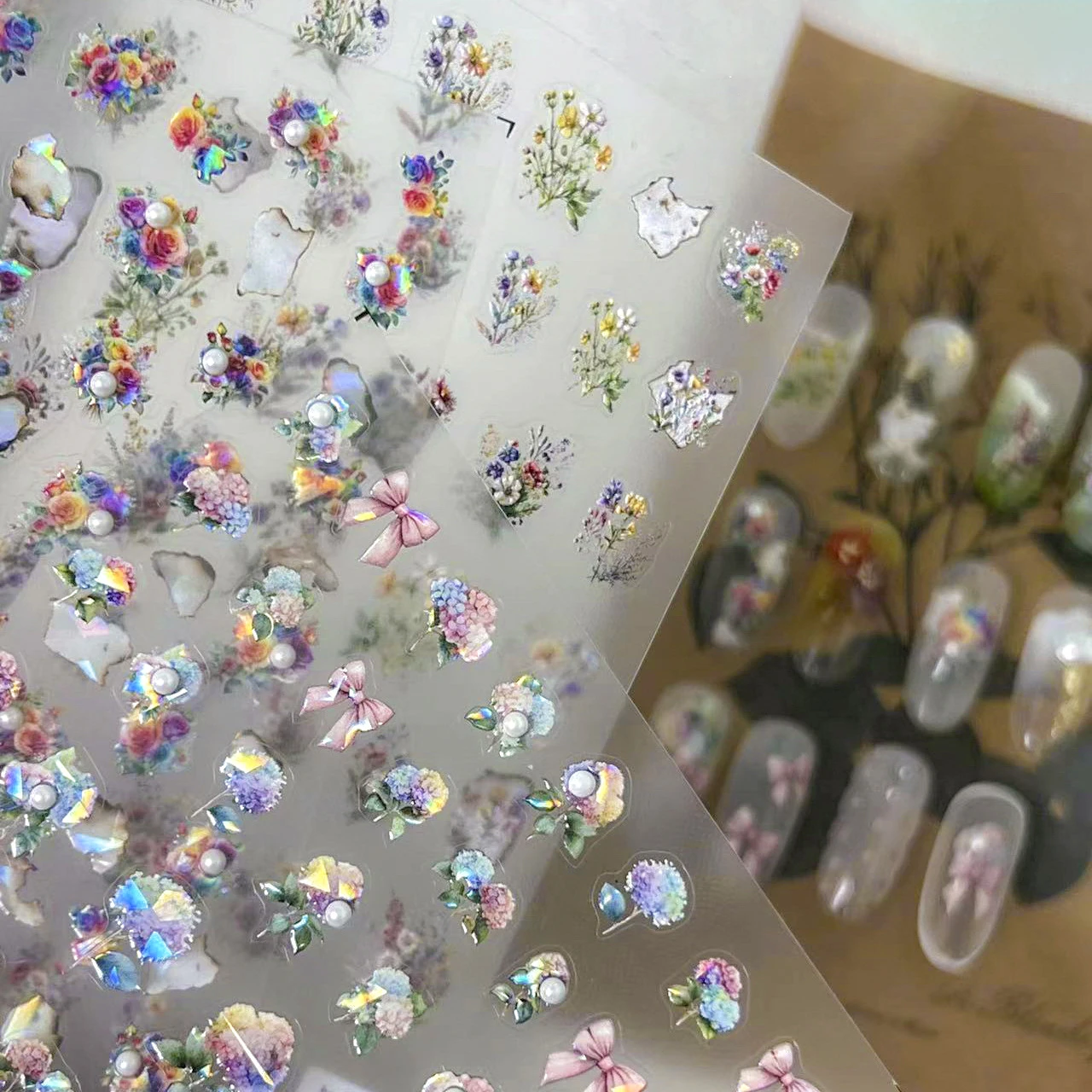 Самоклеящаяся лента-бант для дизайна ногтей