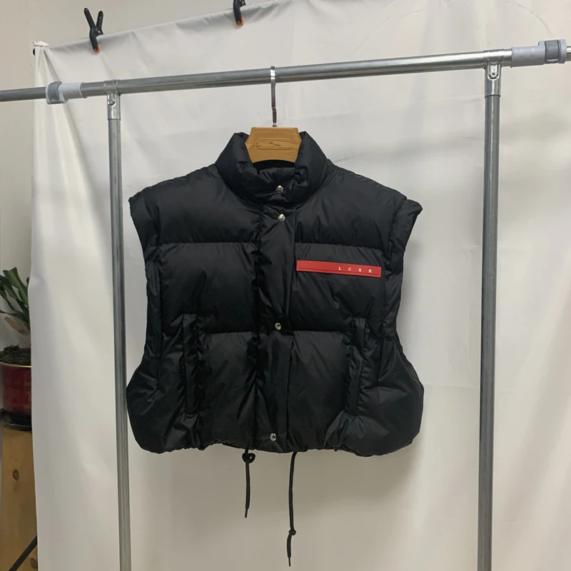 2022 Winter Luxury Ladies Coat High End Chest Red Rubber Sleeve Removable Vest White Duck Down Jacket