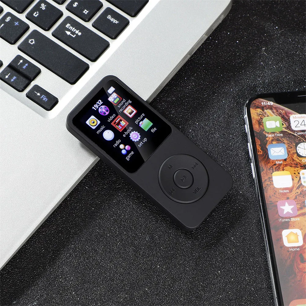 Фото 1,8-дюймовый MP3-плеер Type-C Портативный Walkmen Bluetooth 5.0 Музыкальный плеер Поддержка записи электронных книг Спортивное FM-радио для детей Спорт №2