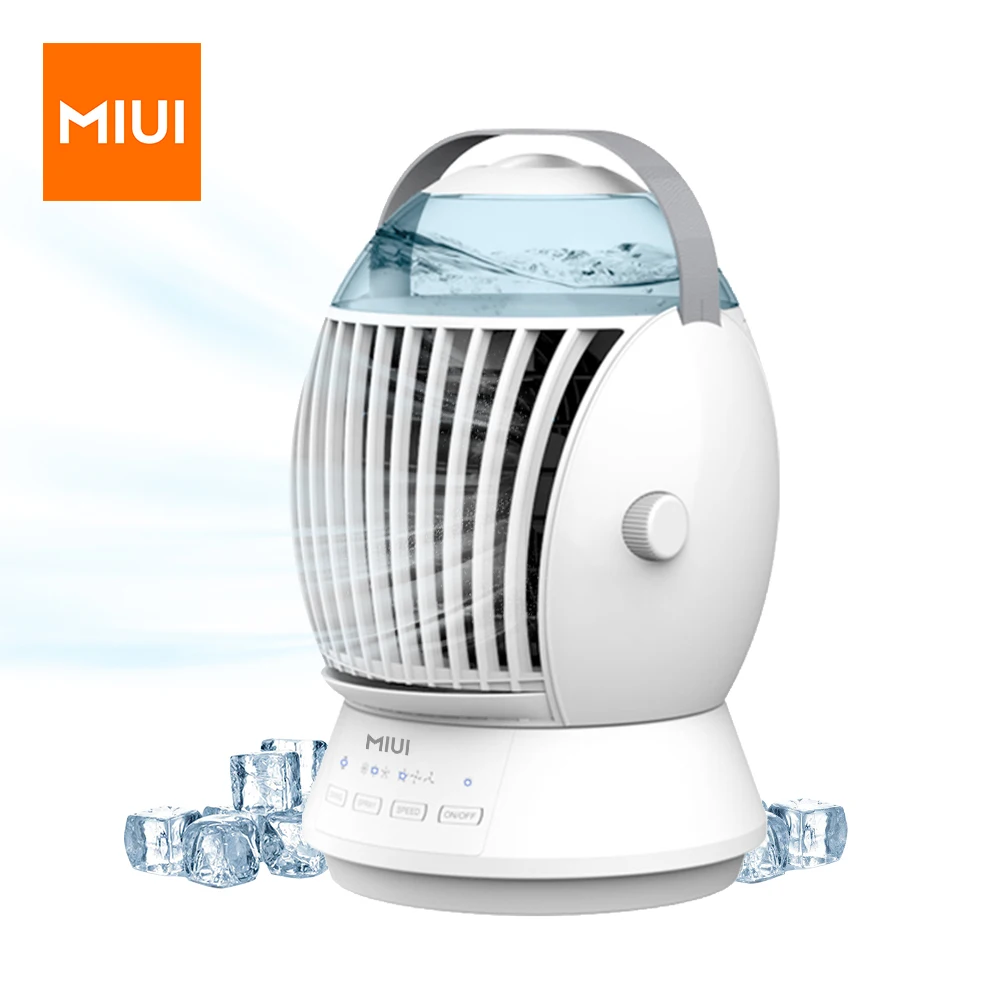 

MIUI Portable Air Conditioner Desktop Cooler Fan Small Cold Fan USB Humidifier Can Shake Head with Touch Keys & 500ml Water Tank