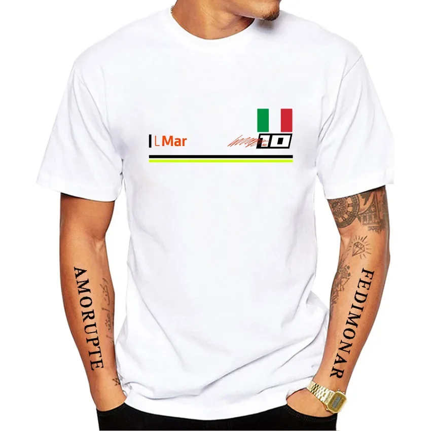 Футболка Luca Marini 10 GP Мужская для езды на мотоцикле классическая летняя рубашка в