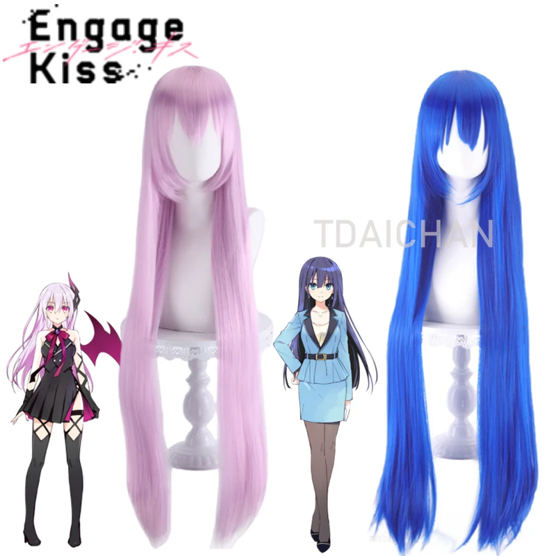

Anime Engage Kiss KisaraCosplay Wig 100cm Long Pink Yugiri Ayano Blue Heat Resistant Synthetic Hair Halloween Role Play Wigs