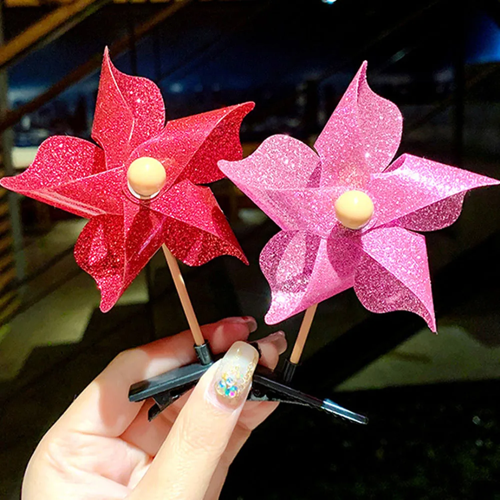 

Super Cute Shiny Windmill Hairpin Children Girl Hair Clip Accessories Barrettes Hairgrip Headdress Headwear Hairclip Ornaments
