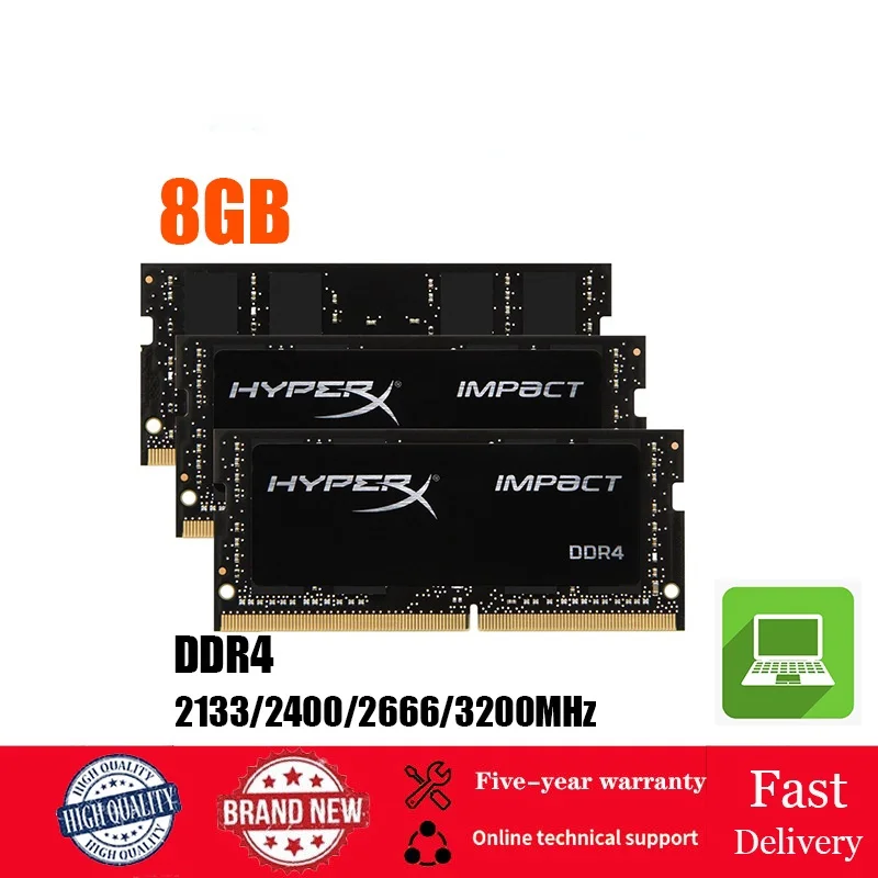 

8GB Notebook Memory RAM DDR4 SODIMM 2133/2400/2666/3200 MHz 260Pin 1.2V RAM PC4-17000 19200 12800 21300 25600 RAM FOR laptop