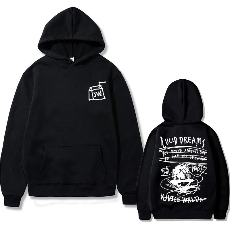 

Rapper Juice Wrld Lucid Dreams Graphic Print Hoodie Men Women Hip Hop Rap Oversized Sweatshirt Streetwear Male Vintage Hoodies