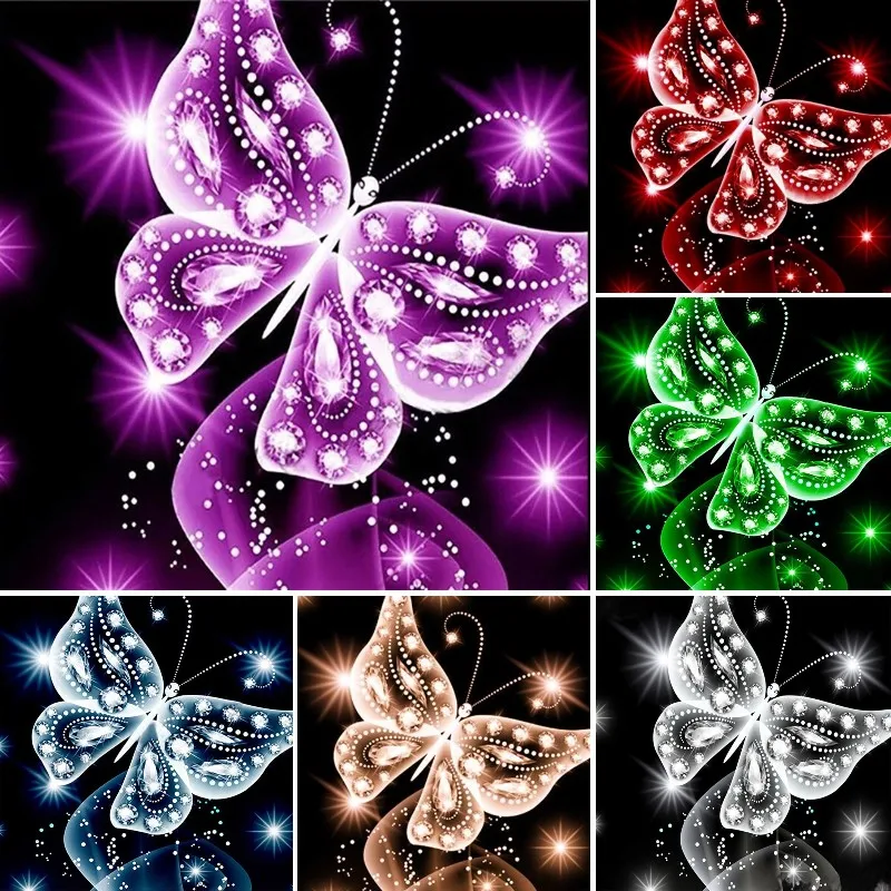 

DIY Diamond Art Painting Glitter Purple Butterfly Fantasy Full Square/Round Embroidery Mosaic Cross Stitch New Arrivals