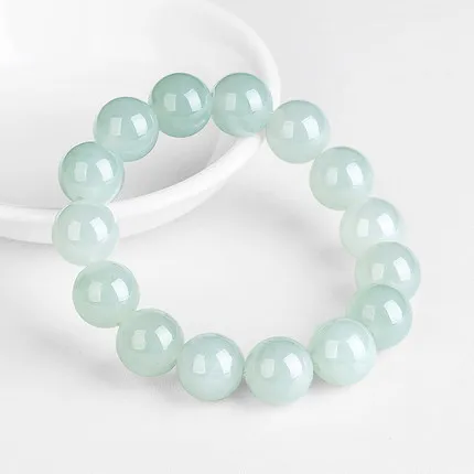 

Натуральный нефритовый браслет из Мьянмы с бусинами