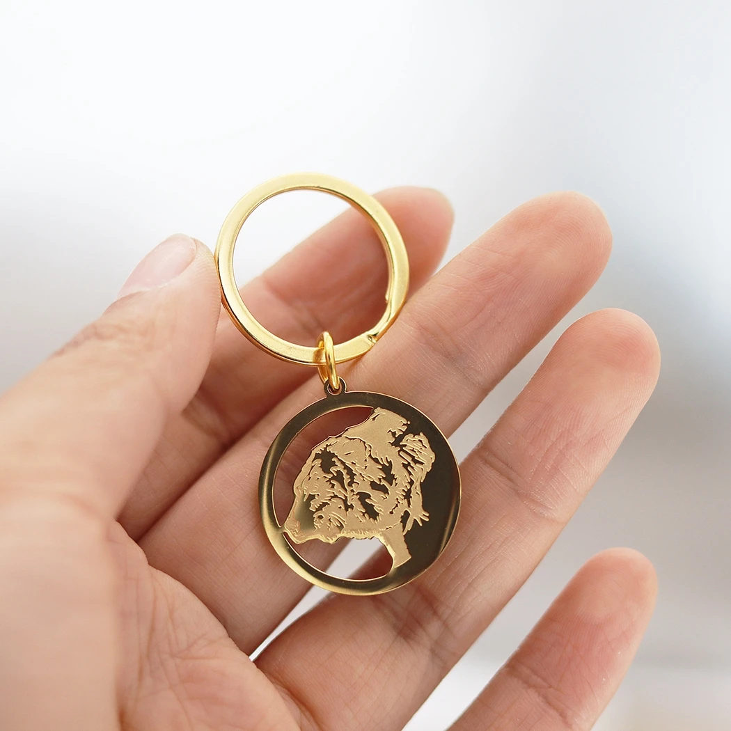 QIMING Buffalo Bison животное индивидуальное имя брелок бирка ювелирные изделия из