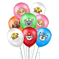 12inch 10pcs paw patrol happy birthday party cartoon balloons anime figure patrulla canina decoration puppy patrol children gift