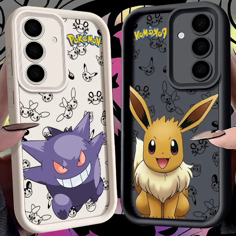 Чехол для телефона Pokemon Gengar Eevee Anime S24FE Samsung Galaxy S24 S23 S21 S20 Fe S25 Ultra S22 Plus 23 5G