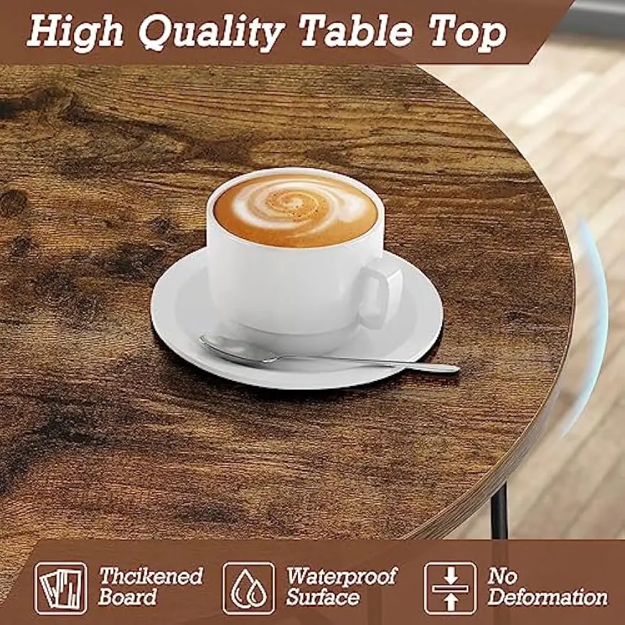 Маленький кофейный столик в комплекте 2 для спальни офиса Круглый Кофейный