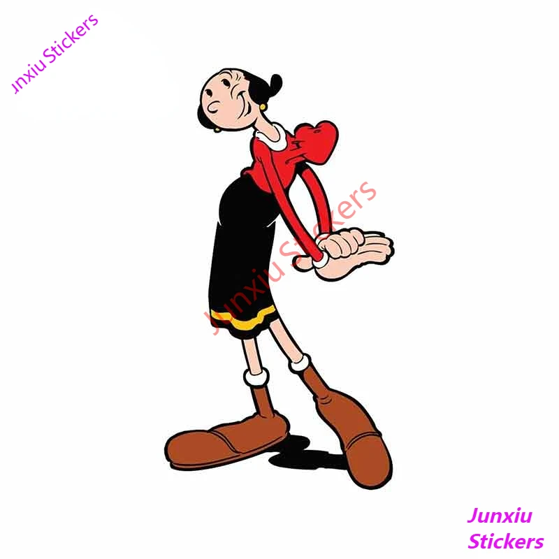 

Car Stickers for Popeye Olivia Cartoon Oil Oem Waterproof Anime Decal Styling RV VAN 3D DIY Fine Decal Accessories PVC13cm
