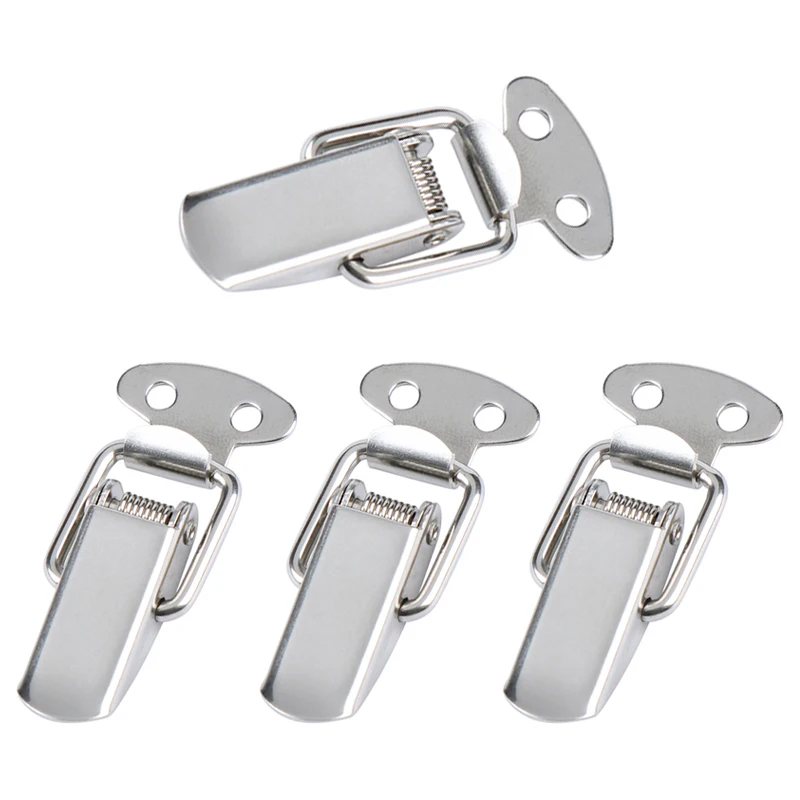

4pcs Duck-mouth Buckle Stainless Steel Vintage Mini Lock Chest Box Gift Suitcase Case Buckles Toggle Hasp Latch Catch Clamp
