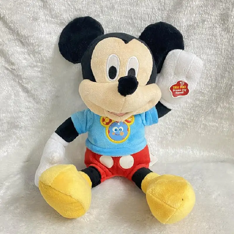 

33cm Disney Anime Cartoon Kawaii Mickey Mouse Sings Plush Doll Toys Stuffed Vocal Cute Soft Dolls Children's Toys Gifts