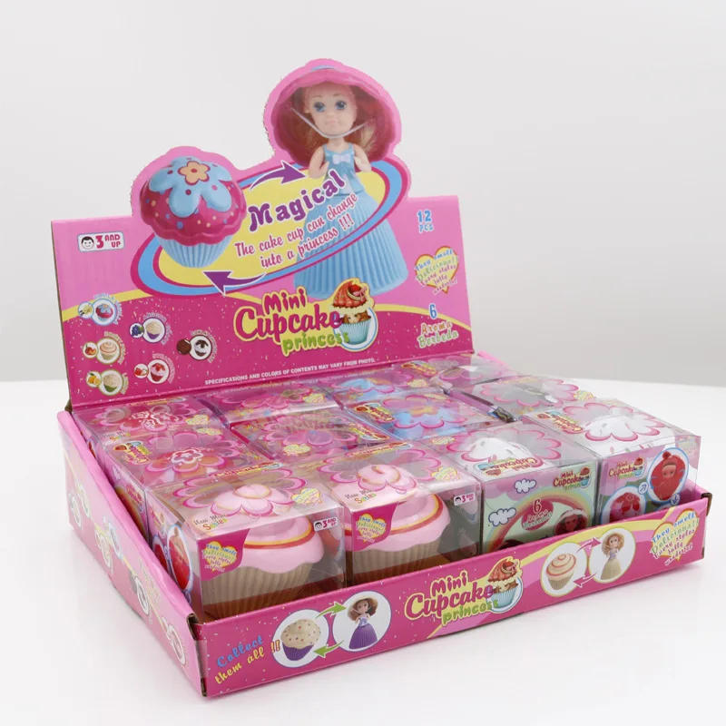 

6pcs/lot Mini Beautiful Cake Doll Toy Toys For Girls Cupcake Princess Dolls Transformed Deformation Cute Mini Children Kids Toy