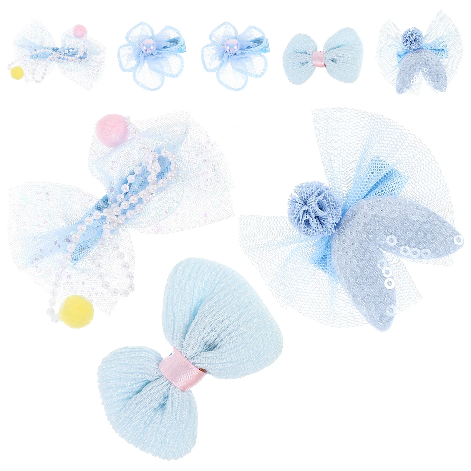 

8 шт., заколки для волос в виде бабочек