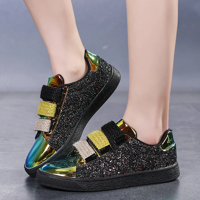 Women's Walking Shoes Canvas Illusion Sports Shoes Women's Casual Shoes 2023 Girls' Women's Shoes Flat Bottom Lace Up Women's