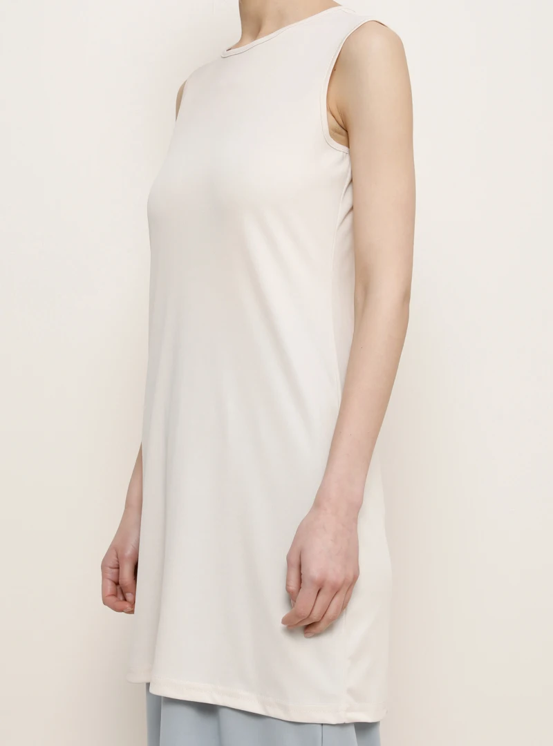 Туника с круглым вырезом телесного цвета Tavin Modanisa | Мусульманская модная женская