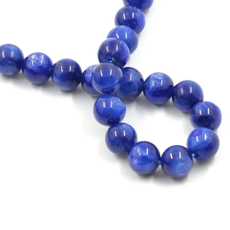 Noble Natural Kyanite Beads 4/6/8/10MM Genuine Top Grade Round Cyanite Stone Blue Beads Raw Ore Gem Accessories For DIY Jewelry