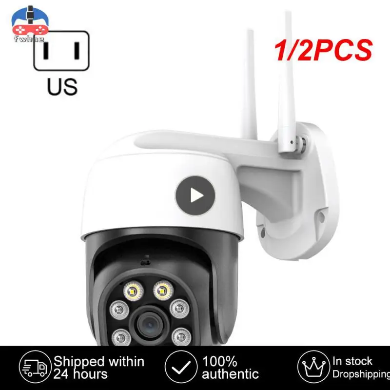 

1/2PCS PTZ Wifi IP Camera 4K 8MP HD Outdoor 4X Digital Zoom Security CCTV Camera 1080P AI Detect Auto Tracking P2P Wireless