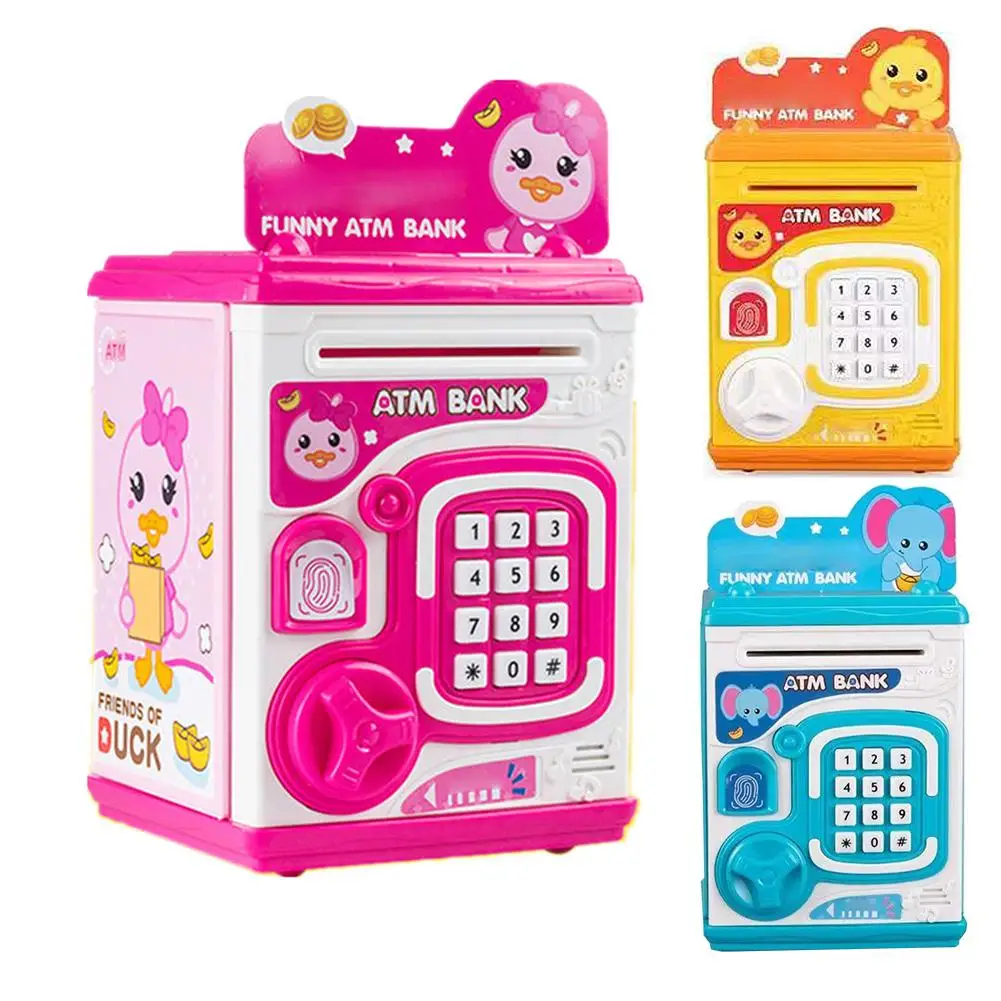 

Piggy Bank Toy Electronic ATM Savings Machine Simulation Fingerprint Password Unlocking Money Box For Kids