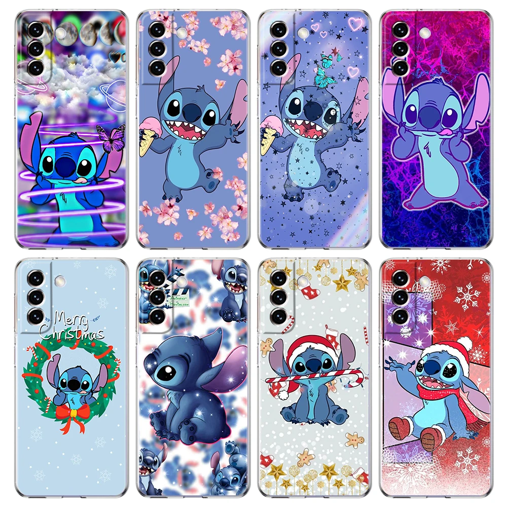 

Stitch Transparent Case For Samsung Galaxy S22 S20 FE Note 20 10 S21 Ultra S10 S10E M21 M31 M32 Lite Plus Shell Fundas Coque Bag