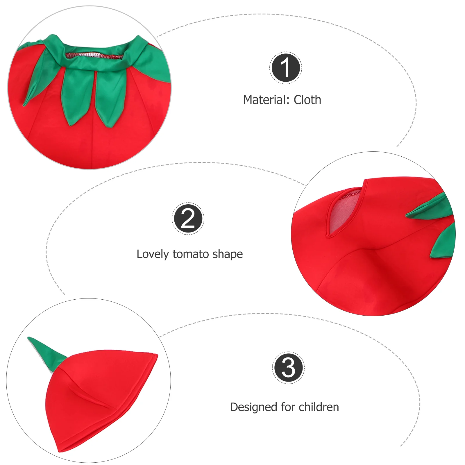 Tomato Dresses For Kidsss Infant Boys Stage Performance Costumes Clothing Unisex Dress Props Cosplay Child Festival