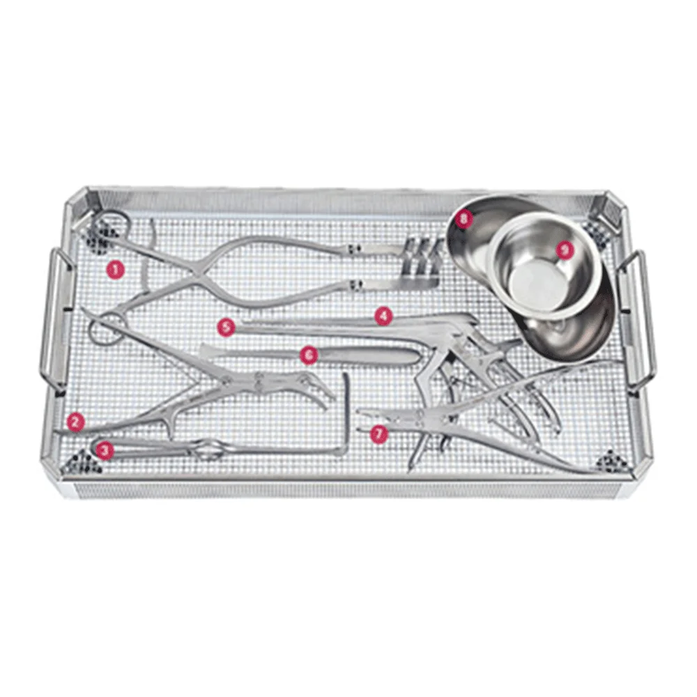 

Kerrison Rongeurs Bone Rongeurs,Trays Cervical Orthopedic Surgical Spine Instruments Set 9 Pcs Small Set