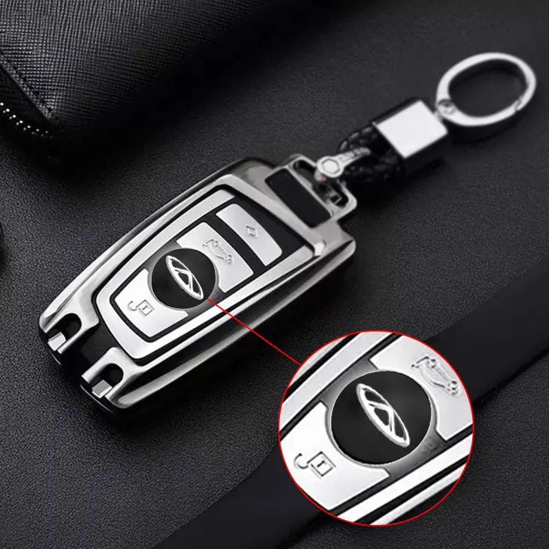 

10Pcs 14mm Aluminum Car Remote Key Shell Emblem Sticker Logo Decals for Chery Fulwin QQ Tiggo 3 5 T11 A1 A3 A5 Amulet Car Goods