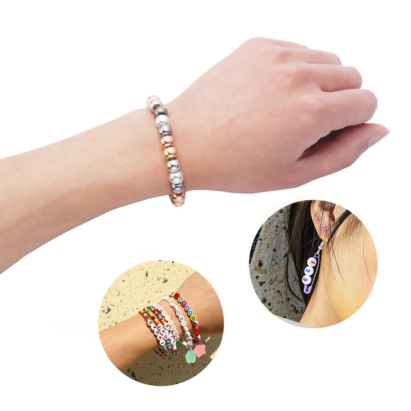 Круглые бусины с большим отверстием для ювелирных изделий 4-14 мм 20-200 шт.